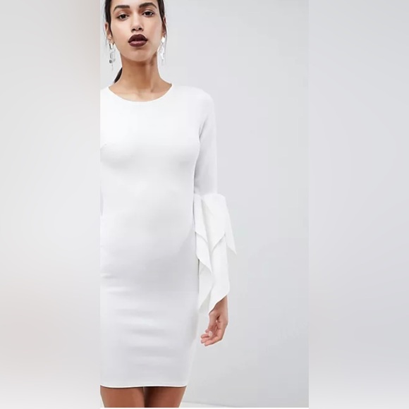 NWT ASOS CLUB L BODY-CON SCUBA MINI DRESS 8 - Picture 2 of 10